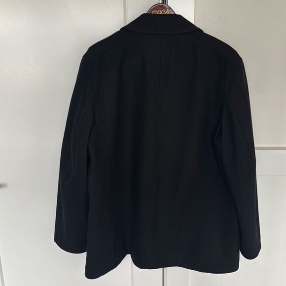 NAUTICA Classic Wool Blend Black Coat Men’s Size XXL Button Up Lined Peacoat - Picture 2 of 12